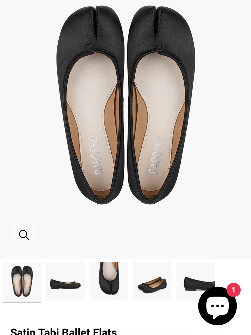 Rado Black Split-Toe Flats